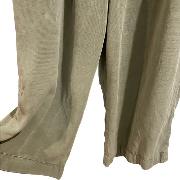 By Anthropologie Green Blythe Wide Leg Crop Pants Sz 8 - Picture 5 of 16